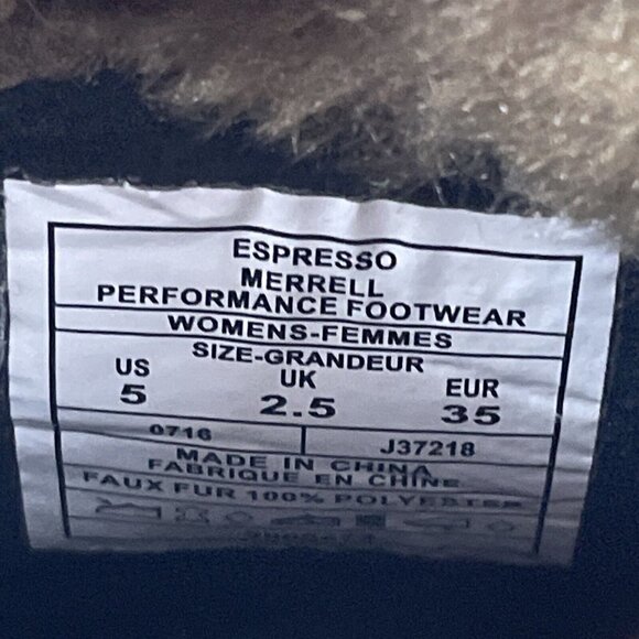 Merrell Aurora 6 Ice+ Boots Women’s 5 Espresso Waterproof Winter Faux Fur 200gm - Picture 3 of 11